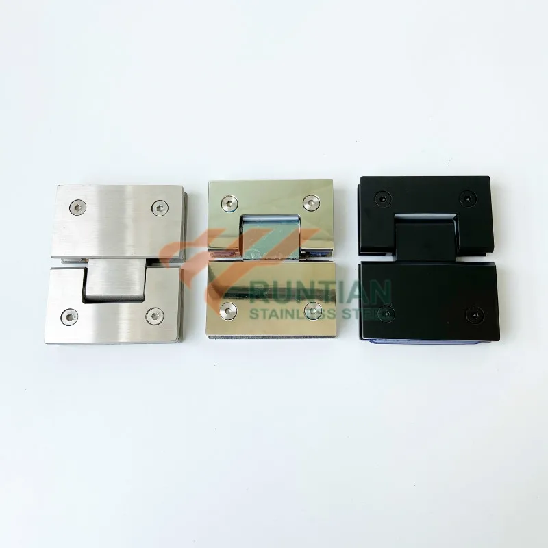 Frameless cupboard showcase cabinet clamp 70mm hydraulic 360 degree gold plated shower door pivot hinge