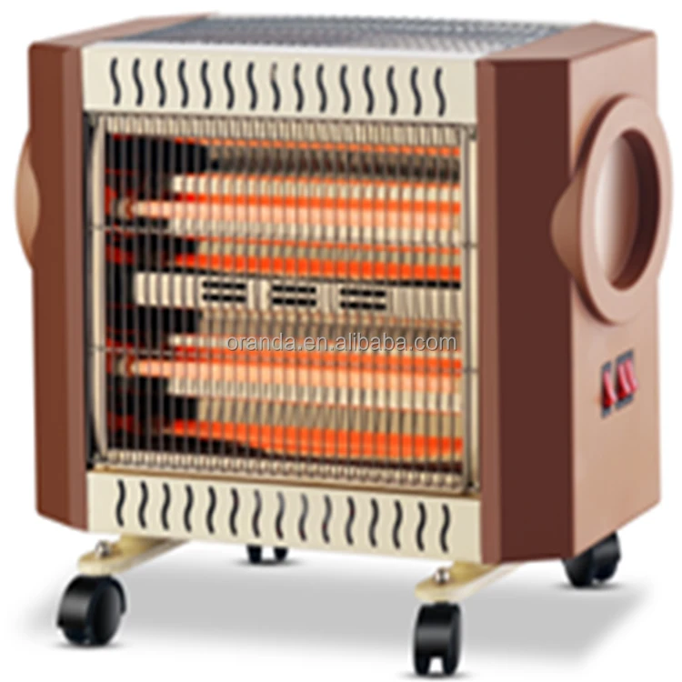 2000 W Quartz Electric Free-standing Heater for Bedroom Living Room Quartz Heater With 5 Quartz Tubes(3+2)