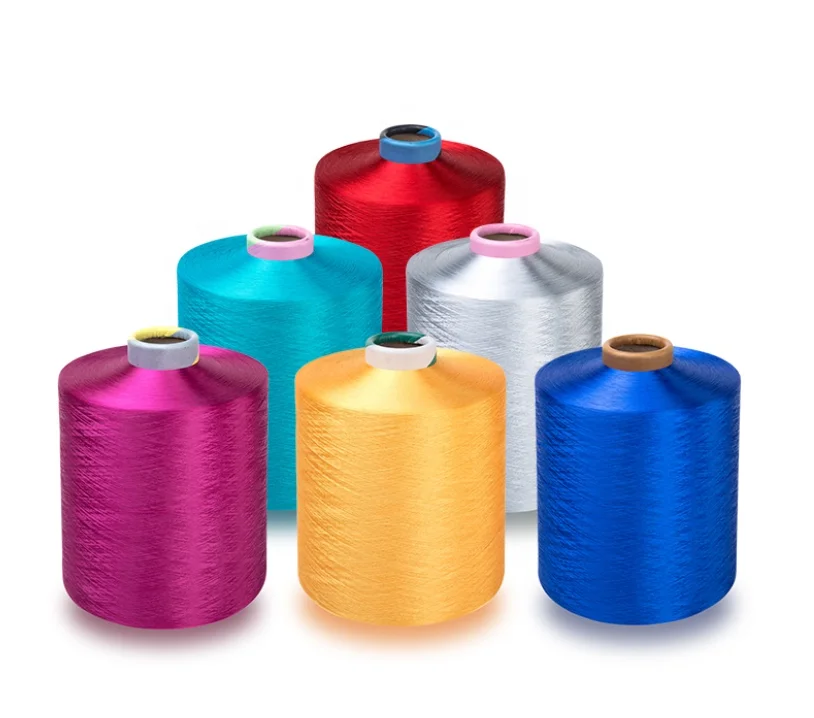 Hot sale customizable 150D/48F Curtain Yarn Dope Dyed POY 100 Polyester