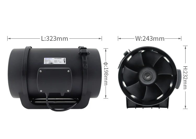 Hon&Guan hot sale air circulation fan for greenhouse duct fan booster chllmax go fan