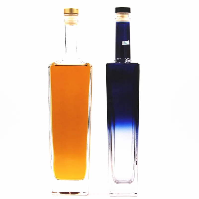 Изготовленный на заказ, 750 мл, 75 куб. См, с пробковым верхом, супер кремневый пустой, для Осло, виски, текилы, ликера, спирта, вина, водки, бокал, винная бутылка