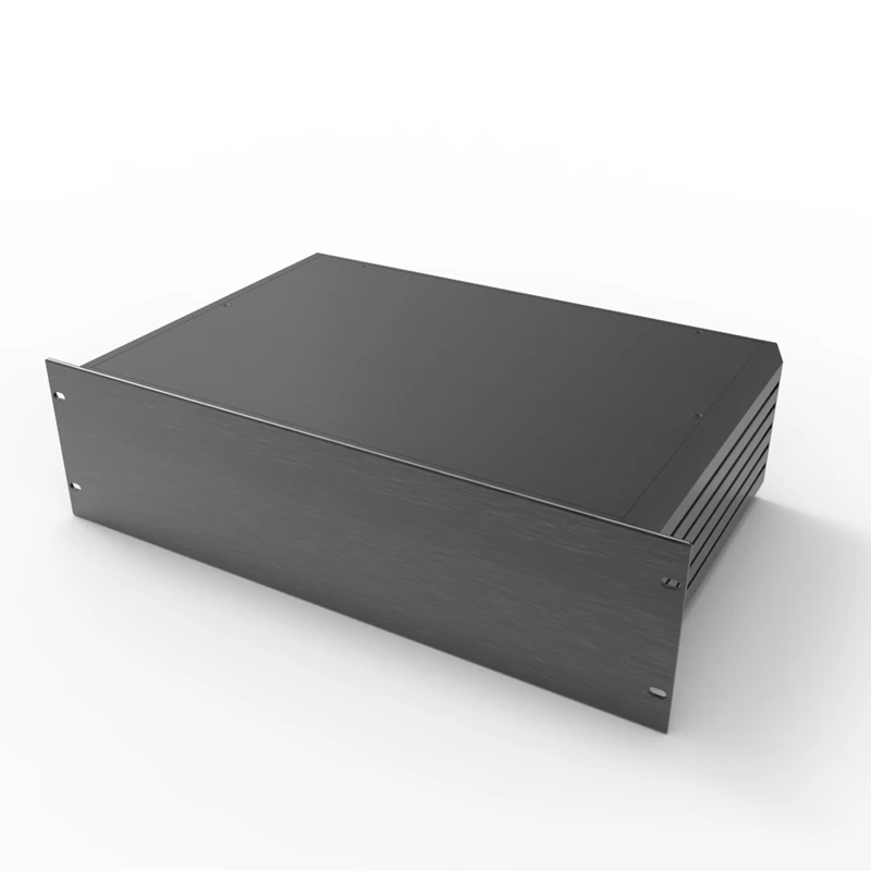 PD001-3U desktop 3u server case customized stainless steel 2u 19u rack mount chassis black anodized extruded aluminum enclosure