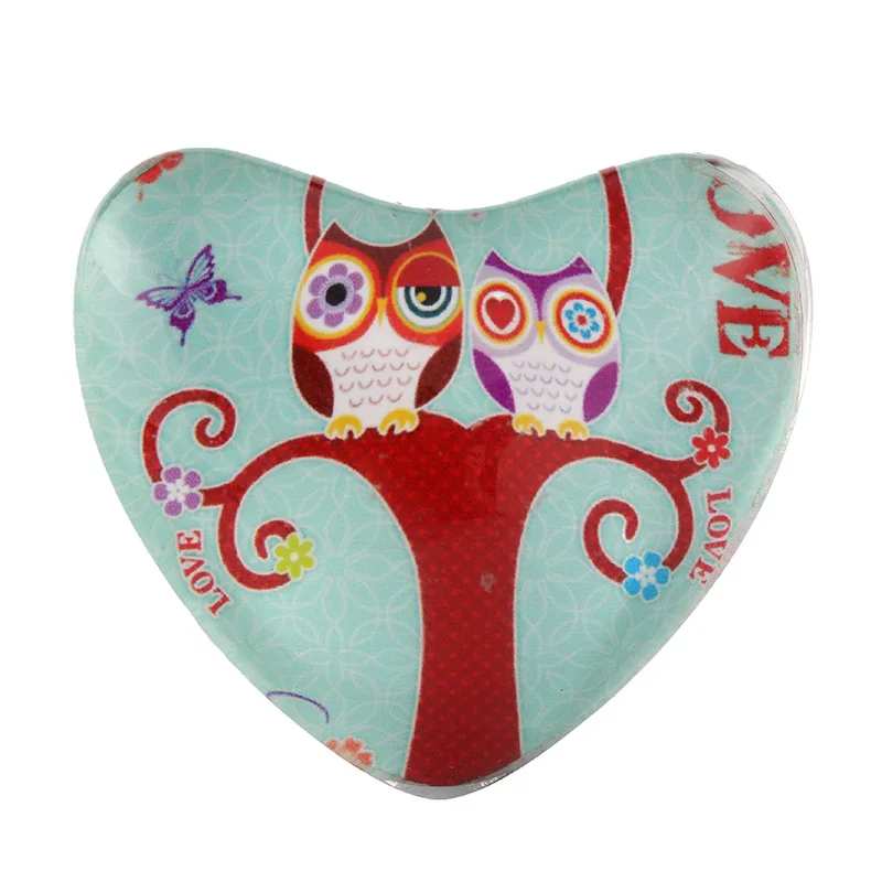 Hot Sale Customized Heart Dome Blank Fridge Magnet Medium Crystal Glass with Plastic for Anniversaries Tourist Souvenirs