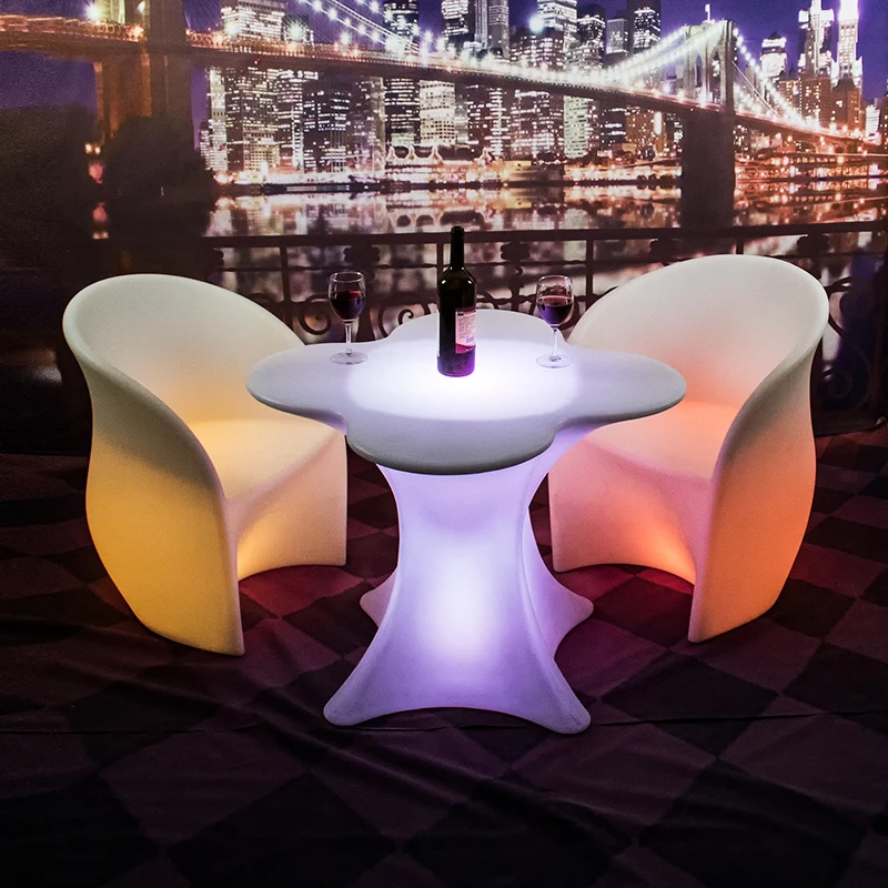Factory direct price remote control 16 colors changing light up sofa chair seats illuminated led lounge flower chair