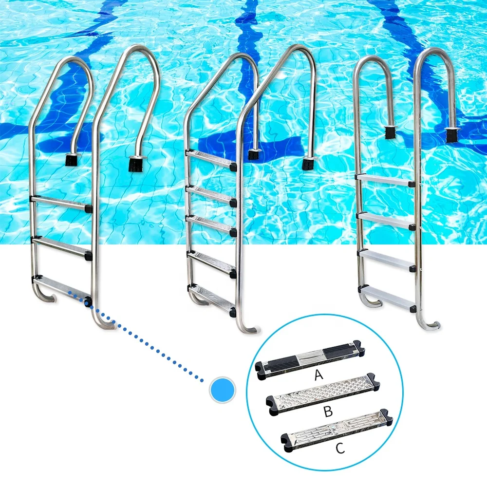 Customized Professional 304/316 Stainless Steel Swimming Pool Safety Ladder arious Thickness Options Factory Direct Wholesale