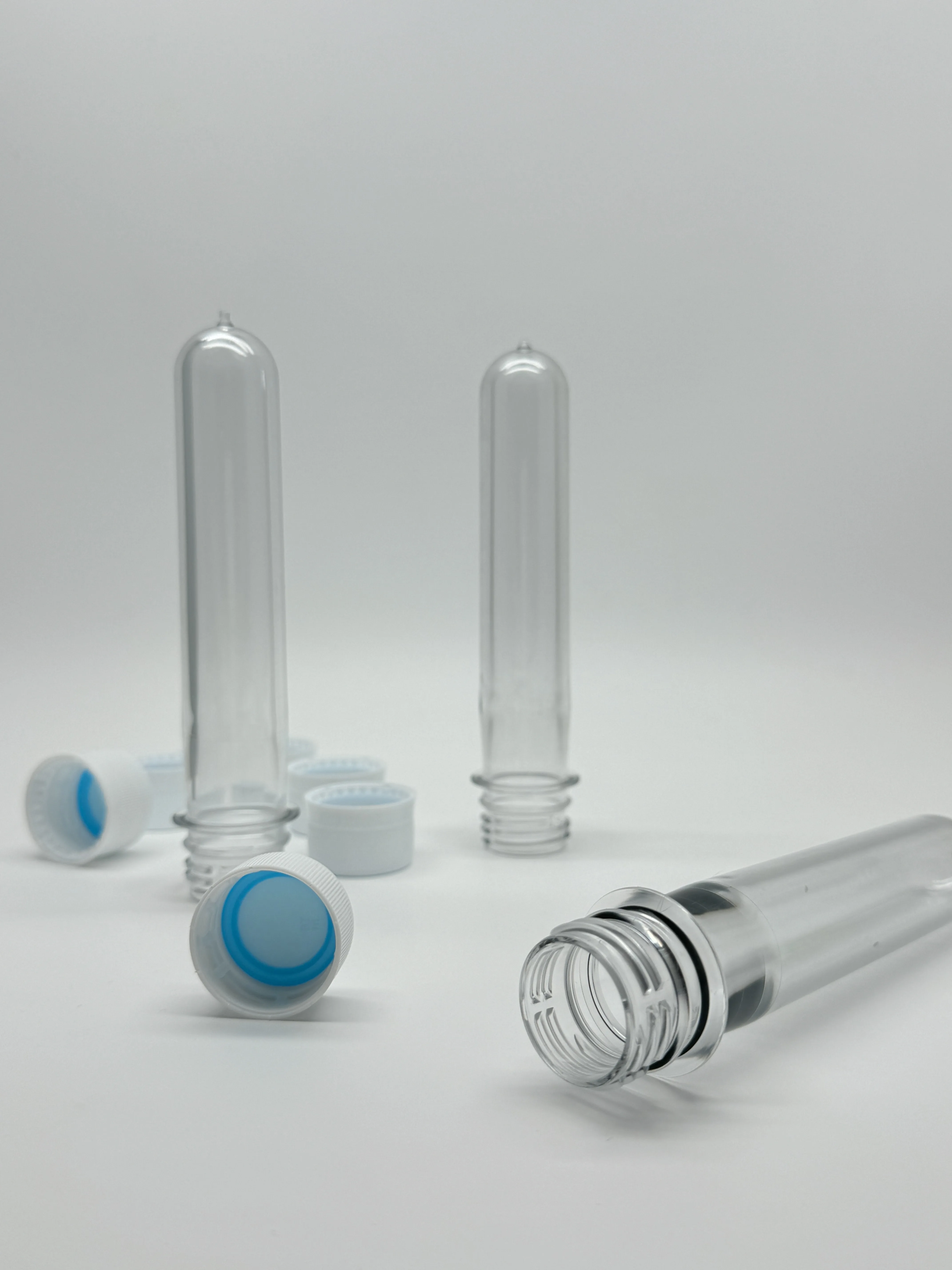 Custom 28mm pco1810 Long Neck Transparent Juice Water Tube Bottle PET Preform