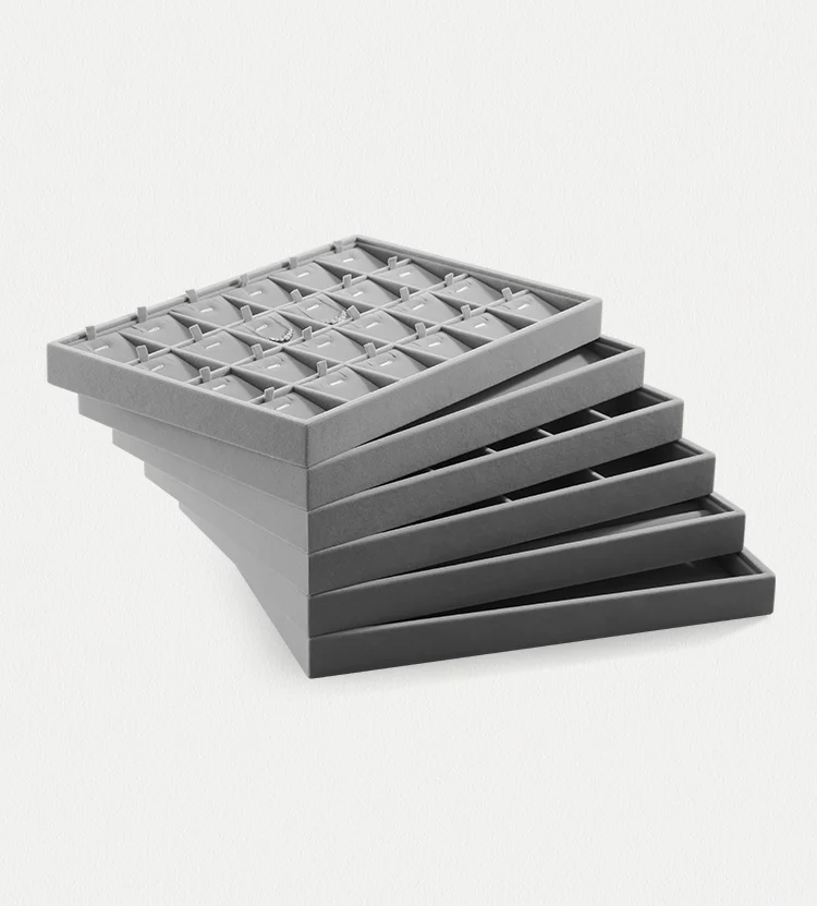 Jinsky Jewellery Display Trays For Ring Necklace Earring Holder Organizer Custom Stackable Jewelry Tray