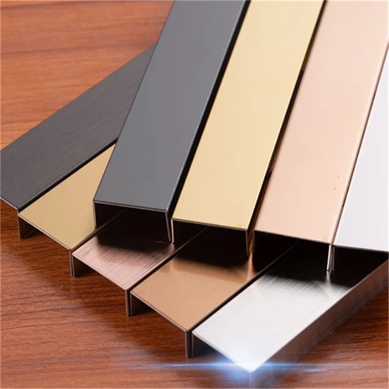 
V-Groove 201 304 U Shape Decorative Profile Stainless Steel Tile Trim 