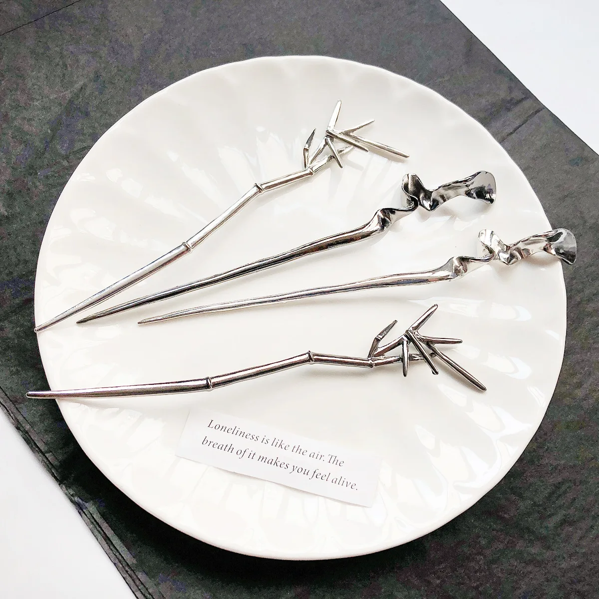 Ancient Chinese Style Women Metal Hair Sticks Temperament Simplicity Bamboo Hairpins Girls Hair Clips Jewelry Accessories