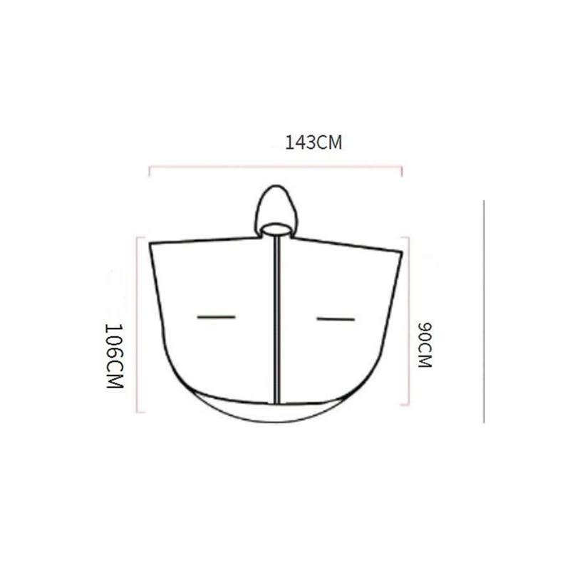 New Adult Polyester Cape Raincoat for Men Women Outdoor Hiking Backpacking Riding Anti-Drift Poncho with Water-Resistant Zipper