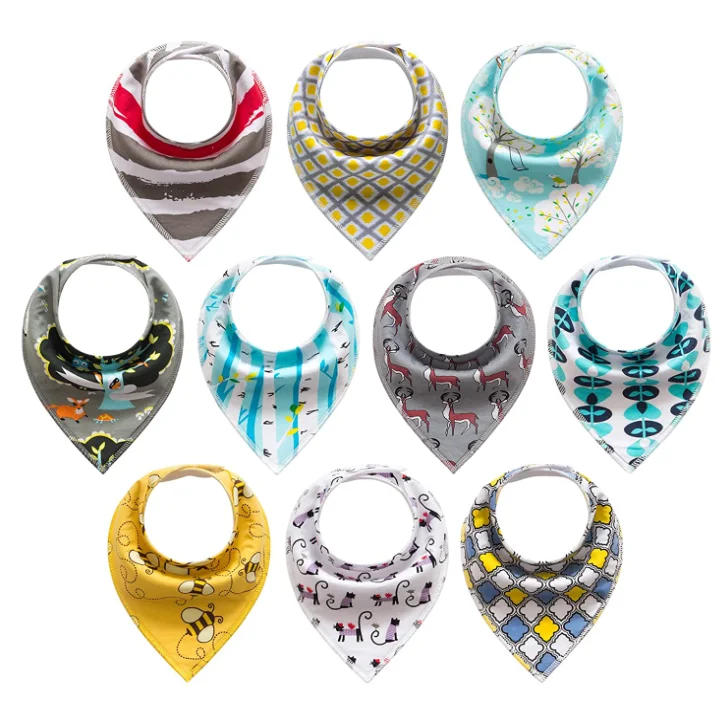 Custom Print Organic Cotton Disposable Baby Clothing Bib