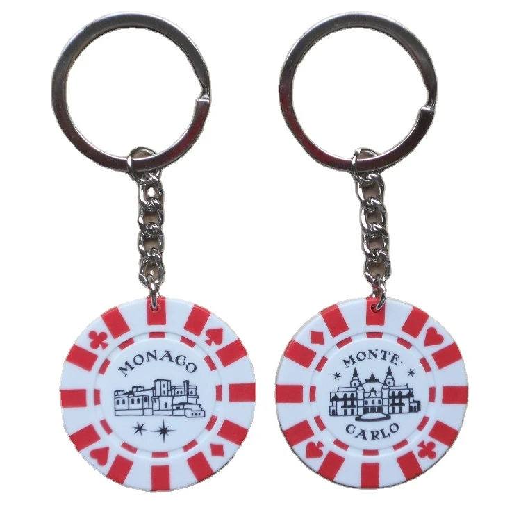 Casino Chip with silk screen Printing for events or charity keychain poker chips
