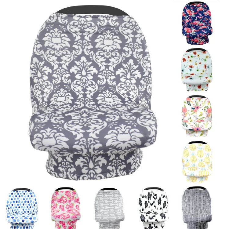 F7186 Amazon hot sale nursing cover breastfeeding scarf multi use stretchy shopping cart for baby
