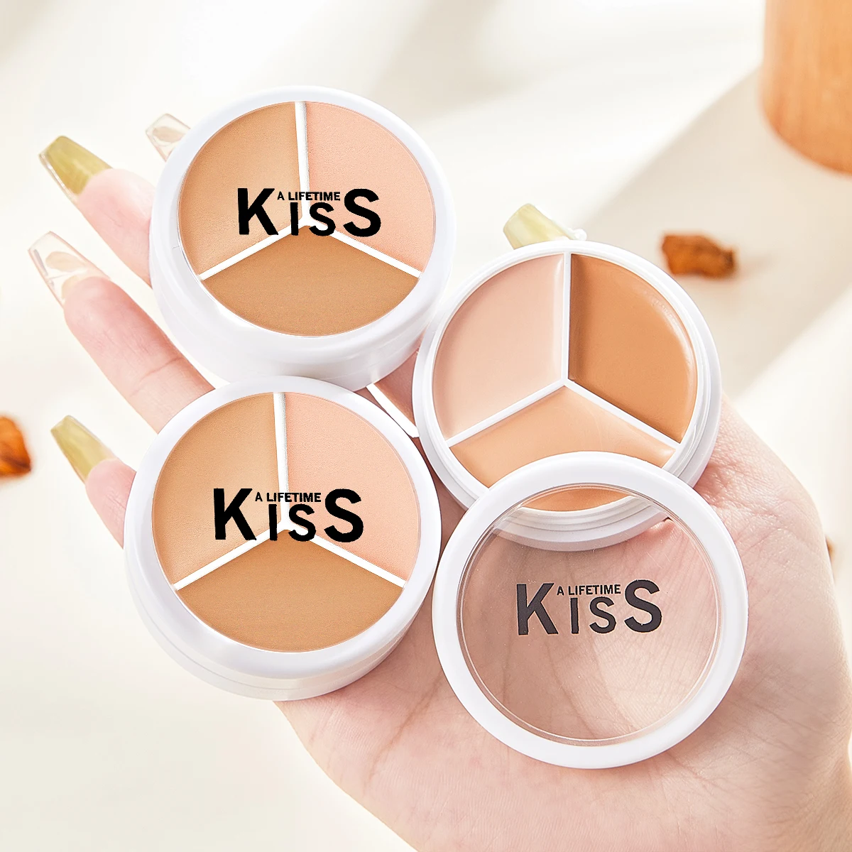 PAQIMAN Concealer Foundation Cream Palette Waterproof Makeup Base Cream Vegan Color Corrector 3 in 1  Concealer