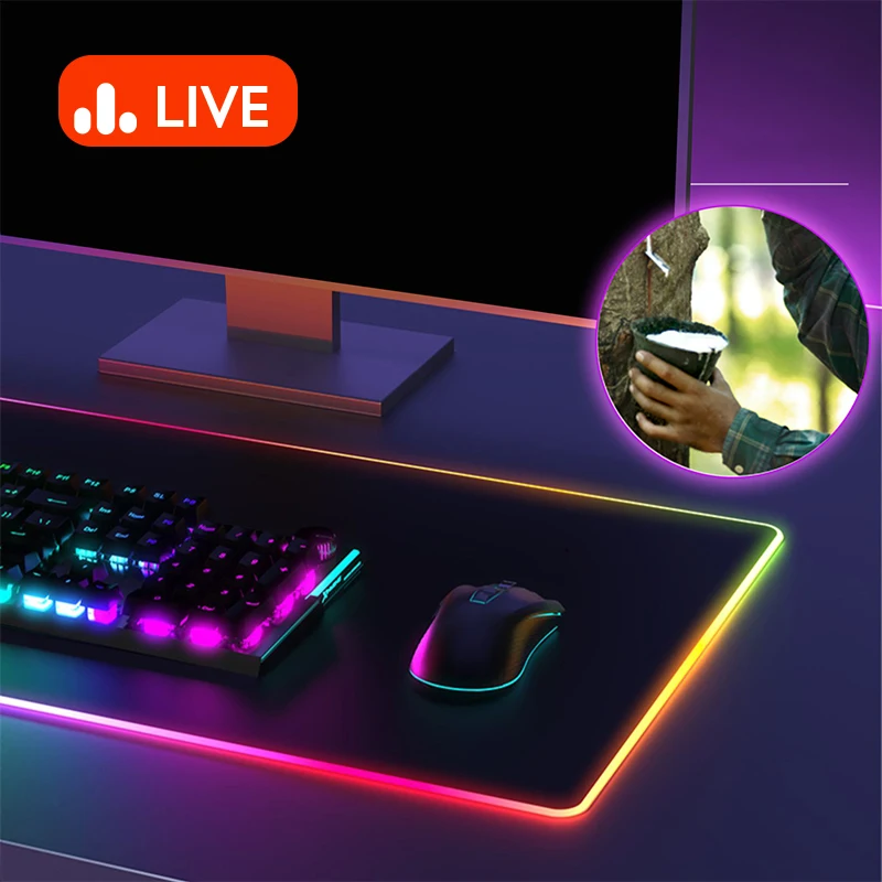 Большой RGB игровой коврик для мыши с изображением светодиодный коврик для мыши большой коврик для мыши PC коврик для мыши с клавиатурой с подсветкой