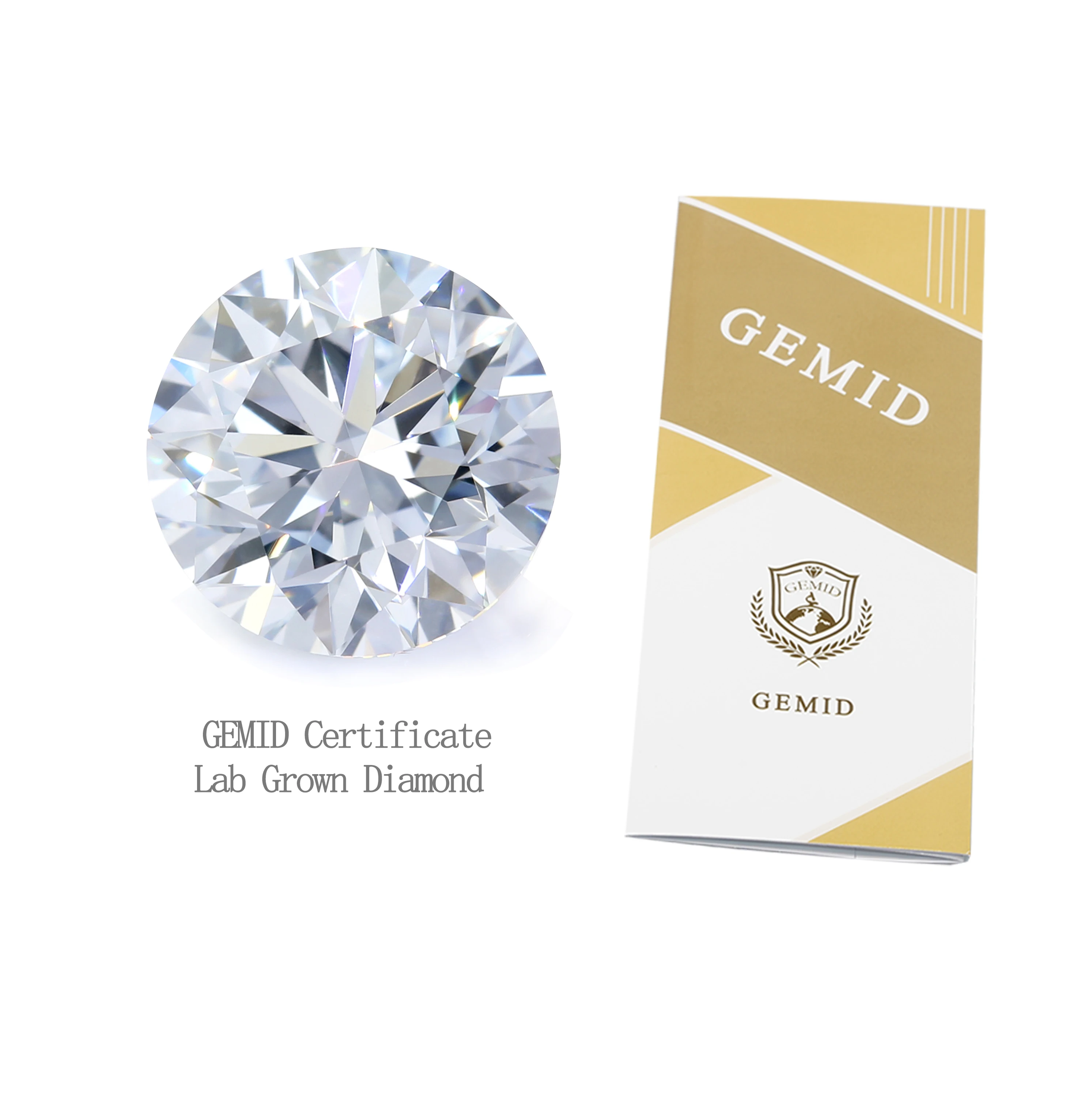 Factory Prices Lab Grown Diamond Loose 1ct 1.5ct 2ct 3ct D E F H J K L Color Synthetic CVD Diamond With GEMID Certificate