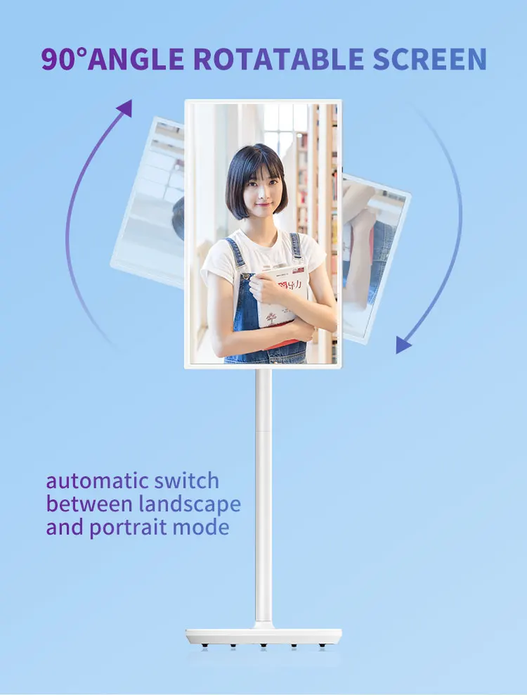 Leaderhub 32 дюймов Rk3399 Andro 10 система Incell сенсорный экран смарт-телевизор с подставкой и батареей 4 + 32/4