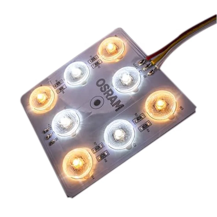 Dual Color Temperatures CCT LED Module 24V CRI90 6.8W Warm/Cool White 2700K-6500K Ra 90 Block Chain Light for Soft Film Ceiling