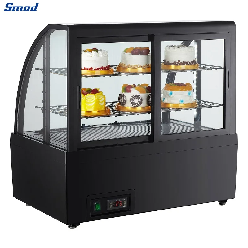 SMAD 100L витрина для еды с подсветкой, Индивидуальный маленький стеклянный шкаф, витрина для тортов