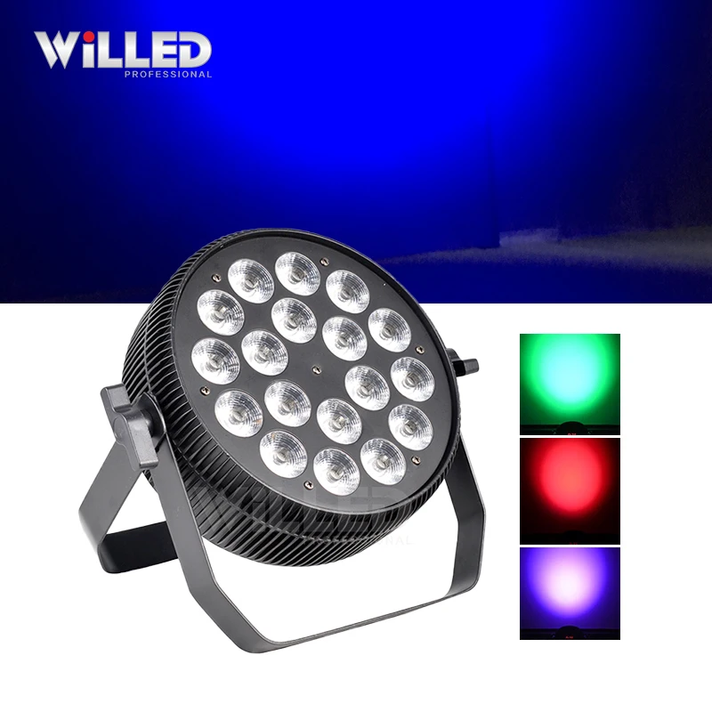 Infrared Led parcan per54 par 64 Hight Brightness Rgbwa uv 18x 10W led Flat par projector lighting