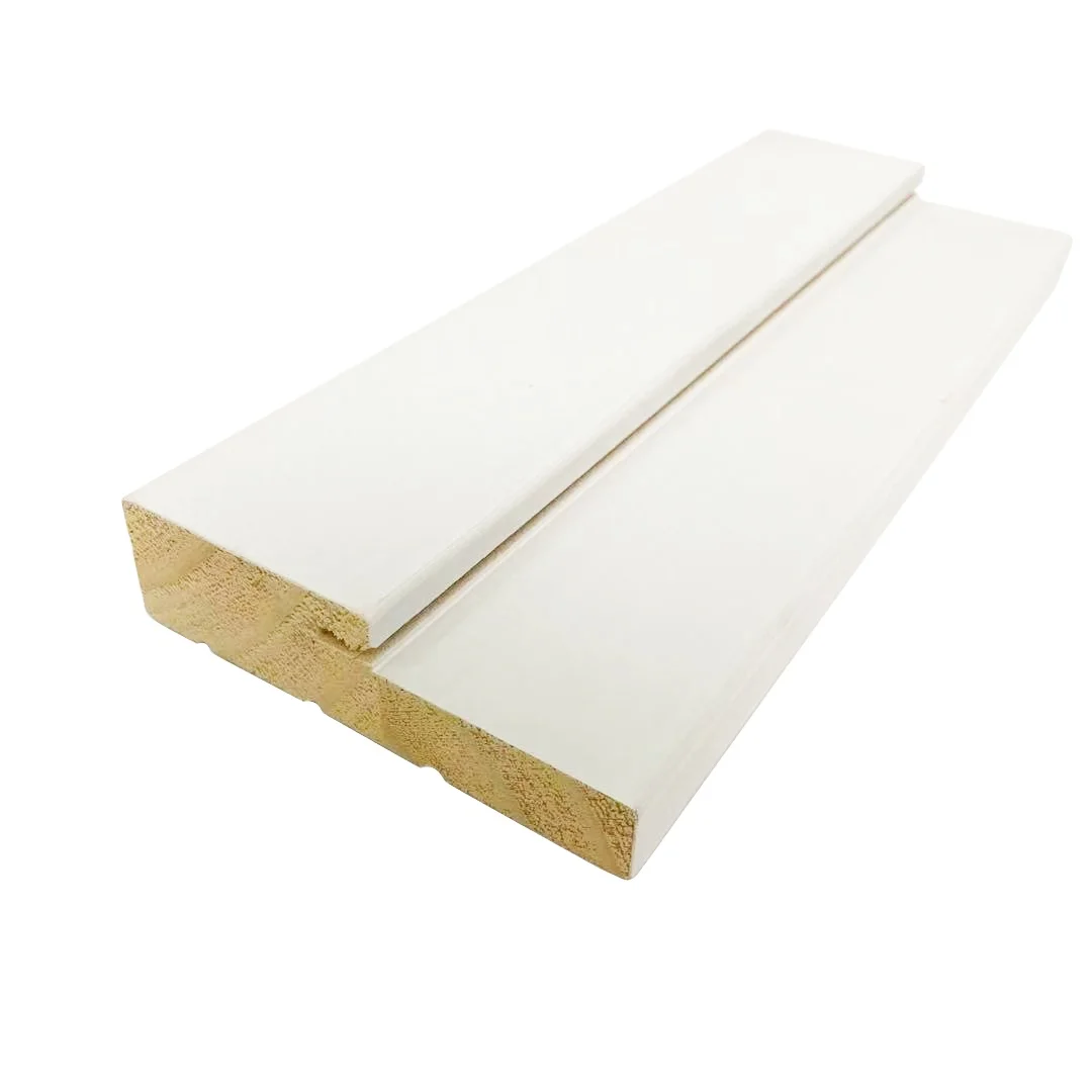 Gesso prime finger joint radiata pine Chinese fir wood water resistant customizable exterior split rabbeted door frame door jamb