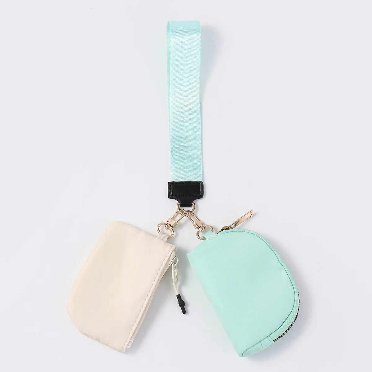 New Arrival Sports Yoga Double Wrist Wallet Coin Bag Mini Pouch Wristlet Bag Key Chain Card Holder Woman