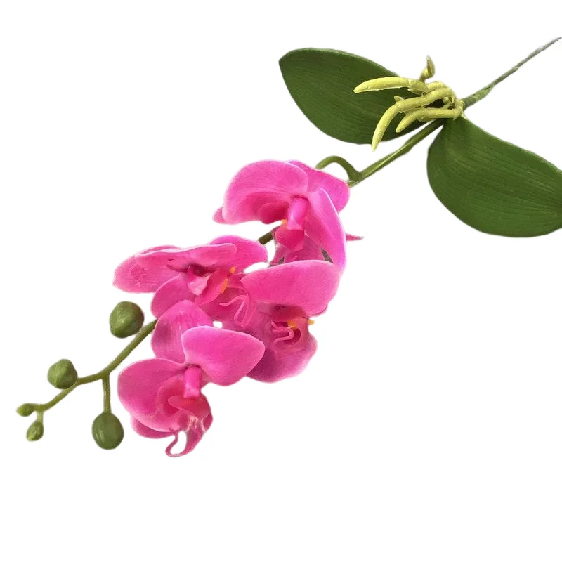 Wholesale High Quality Artificial Plastic 4 Heads Phalaenopsis Orchids Real Touch Latex Flowers