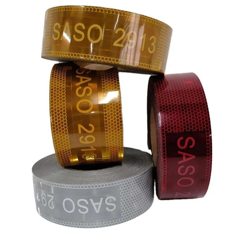 Светоотражающая рулонная лента SASO 2913 для грузовика из Саудовской Аравии, светоотражающая ретро-лента