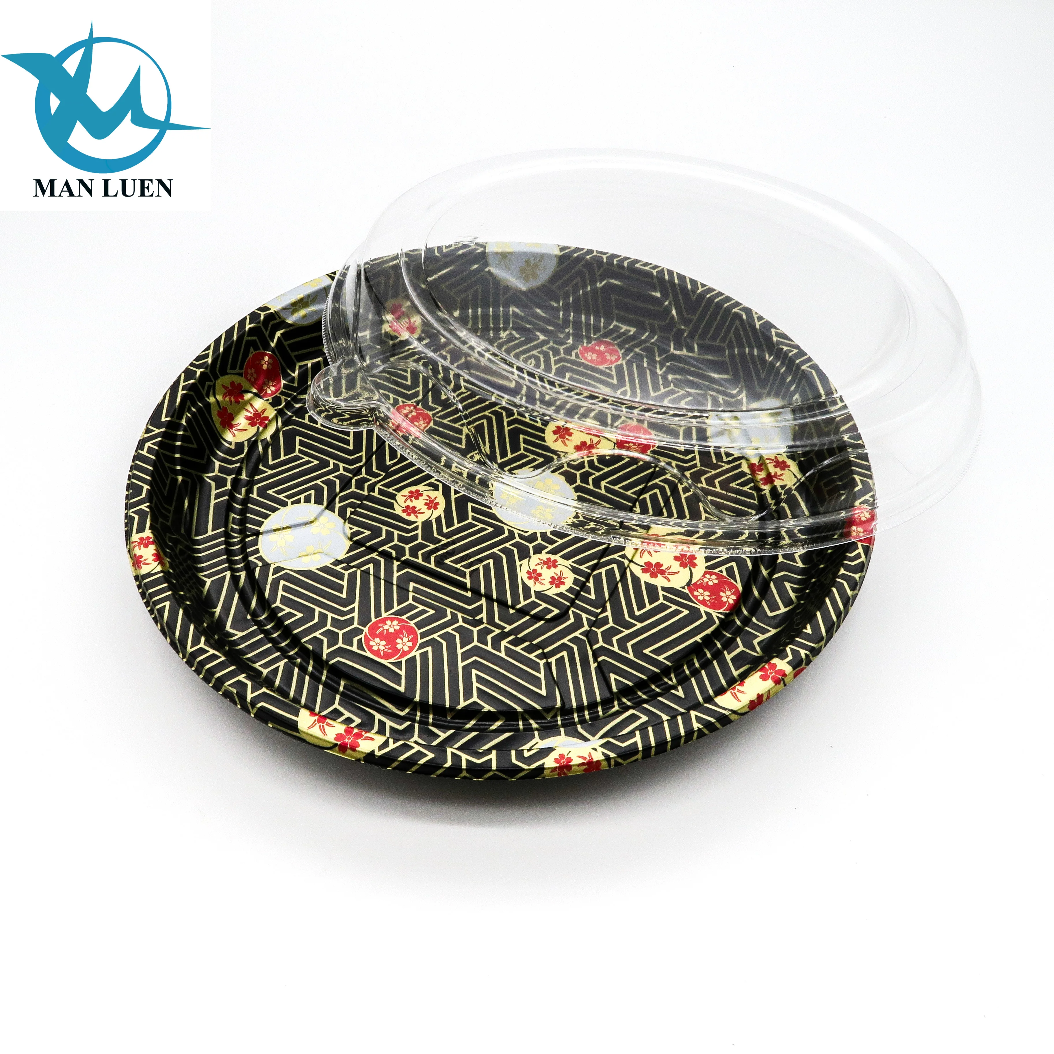 Одноразовая пластиковая тарелка для Суши Прокатки суши еды поднос партии