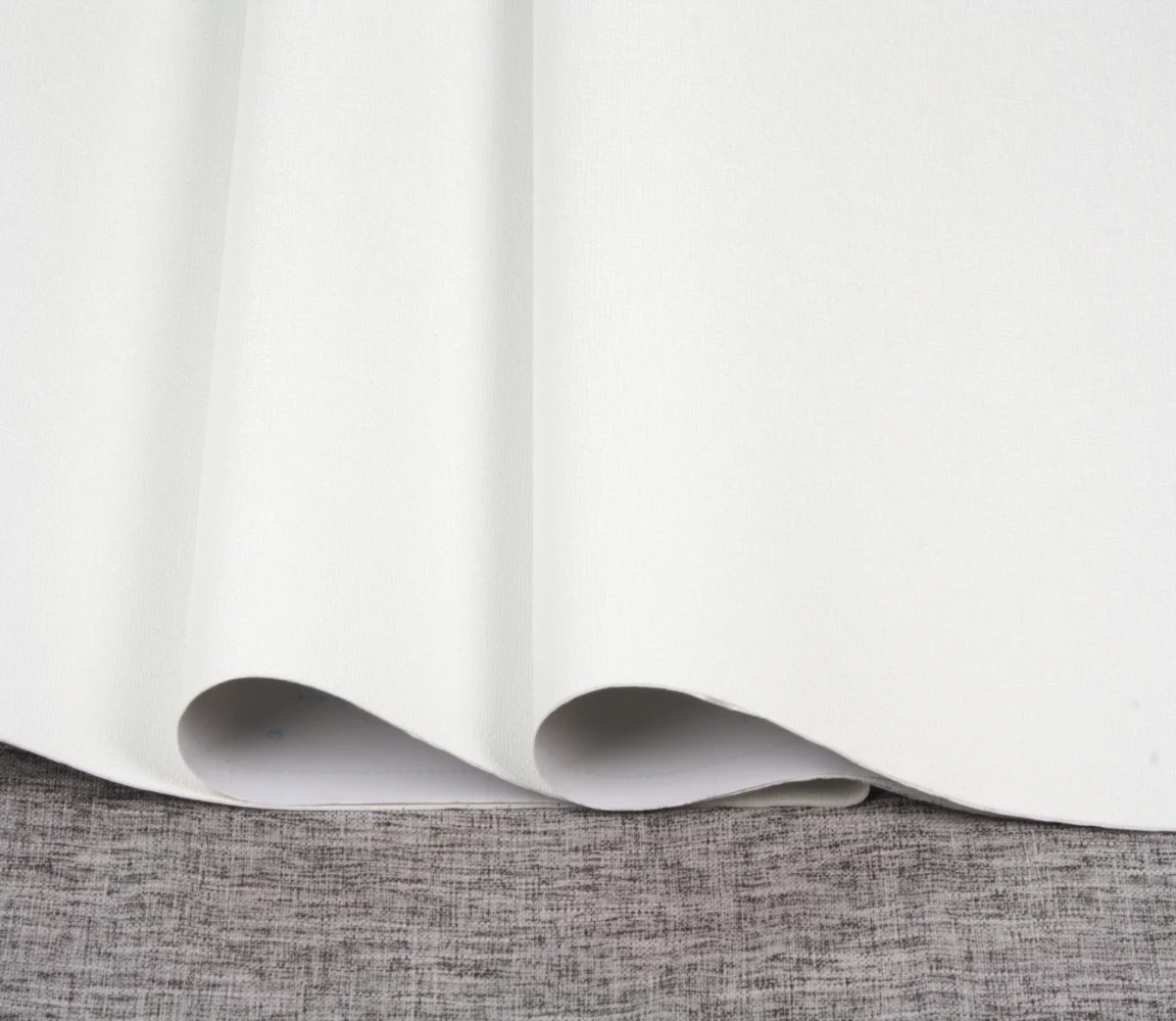 Jinyi Y62601 White Cream Plain Color Textured Deep Embossed Simple Classic Peel and Stick Adhesive Wallpaper