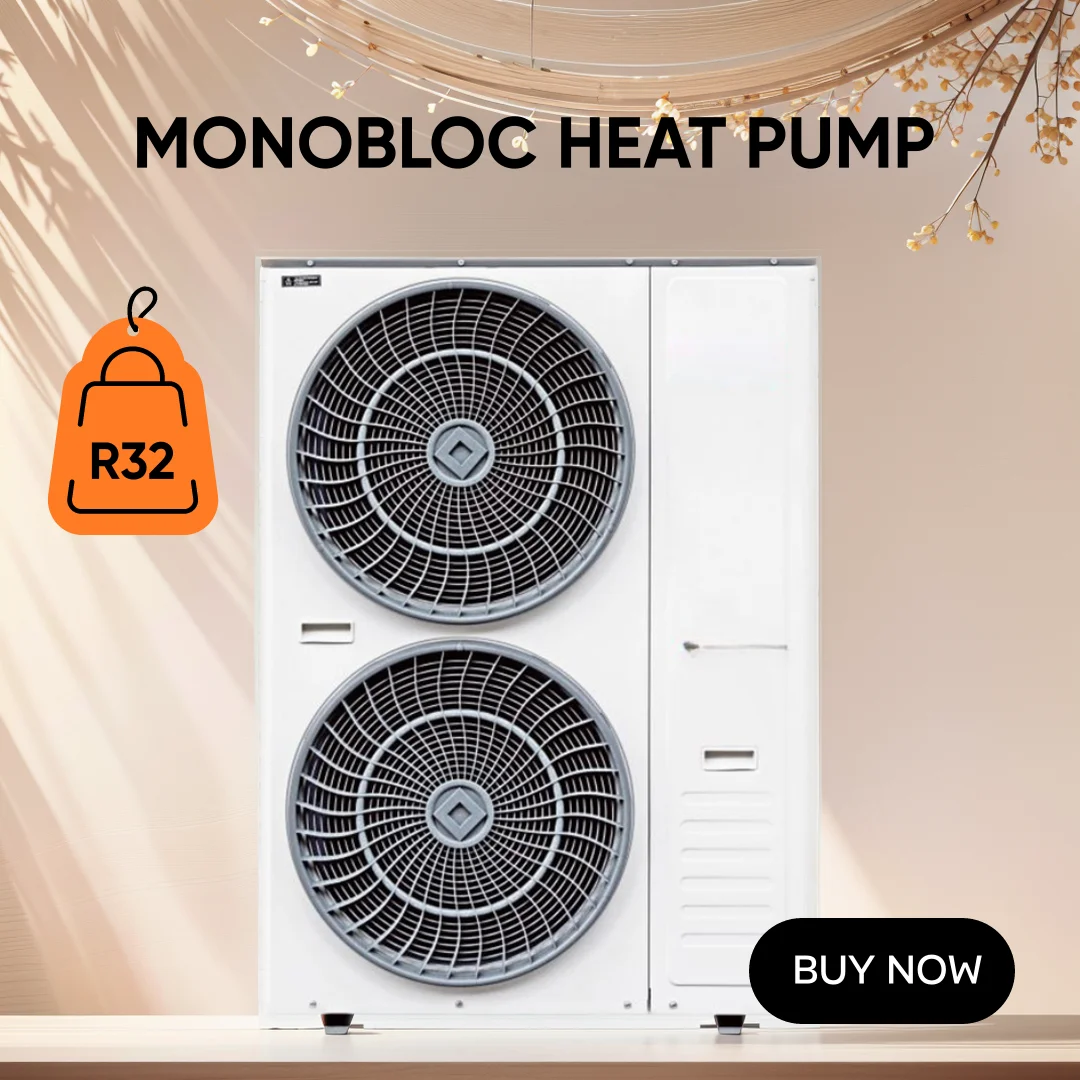 EU Sell Well R32 DC Inverter EVI 8-30KW Monobloc air to Water Heat Pump Water Heater for Heating Cooling with Remote Control