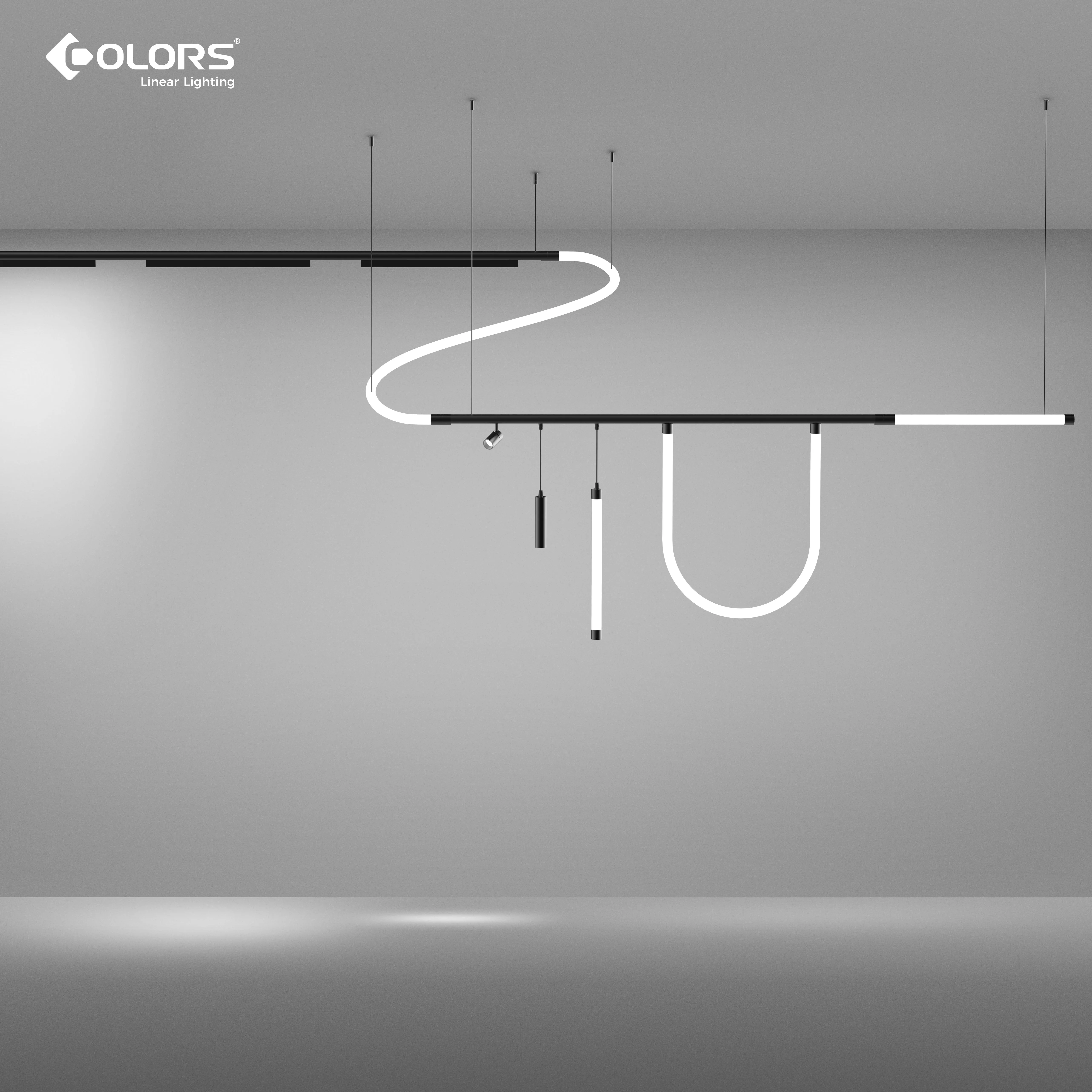 Customize the latest neon track frame ceiling linear lights for home hotel decoration