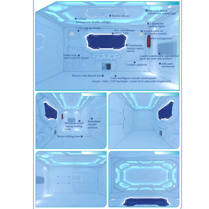 Double up and down bunks Single double space cabin bed Staff apartment Family hotel High and low bed hotel Capsule sleep cabin