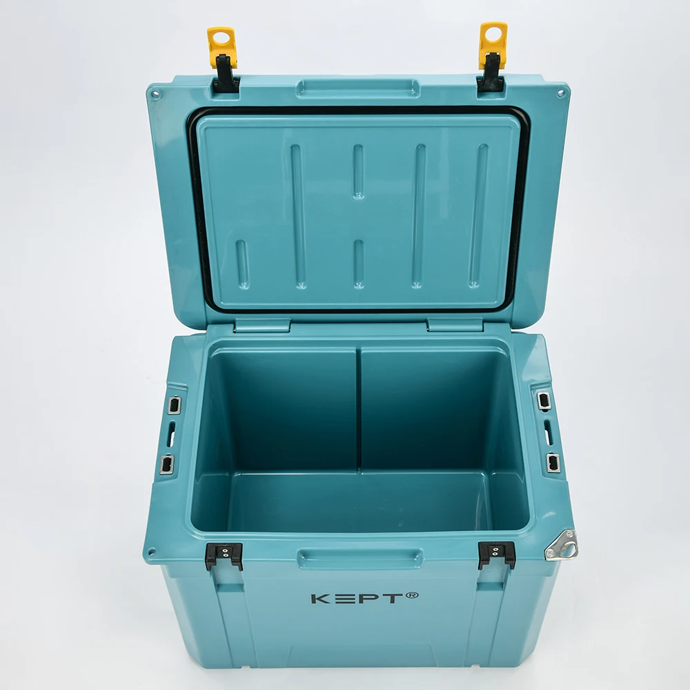 KEPT Roto Cooler 65QT Blue Ice Chest Insulated Cooling Icebox For Camping Fishing Hiking And Outdoor Activities