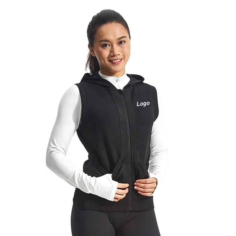 Customized Black Color Crop Windproof Casual Winter Clothes Warm Thin Girls Quilted Puffer Women Vest Waistcoat