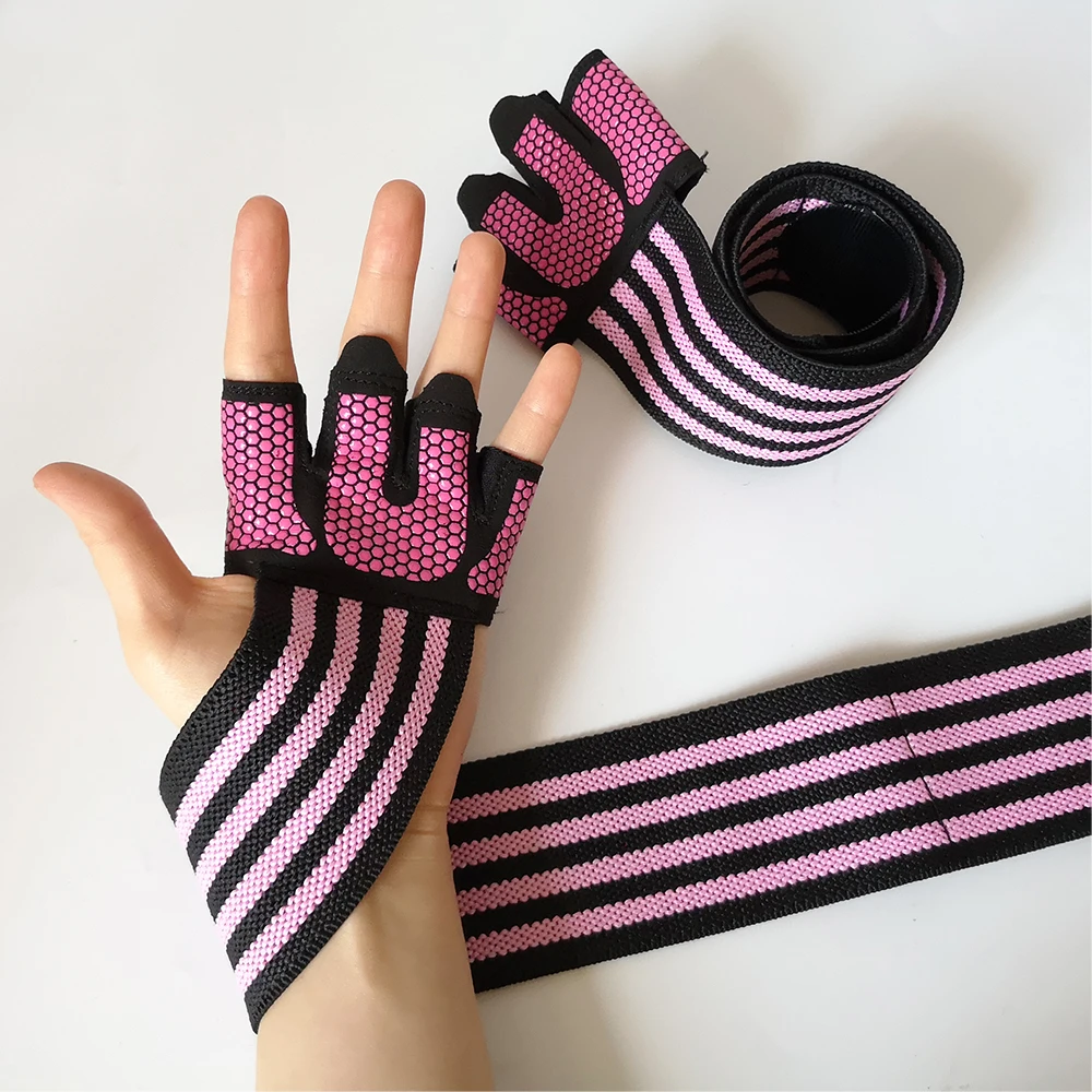 New Style Women Weight Lifting Workout Gloves with Wrist Wrap