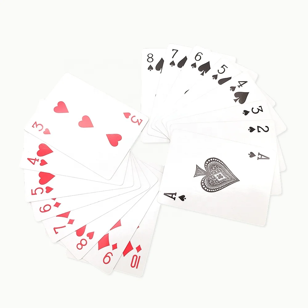 High Quality 280Gsm Blue Core Paper Playing Cards Factory Printed Blank Casino Poker for Custom Logo Entertainment