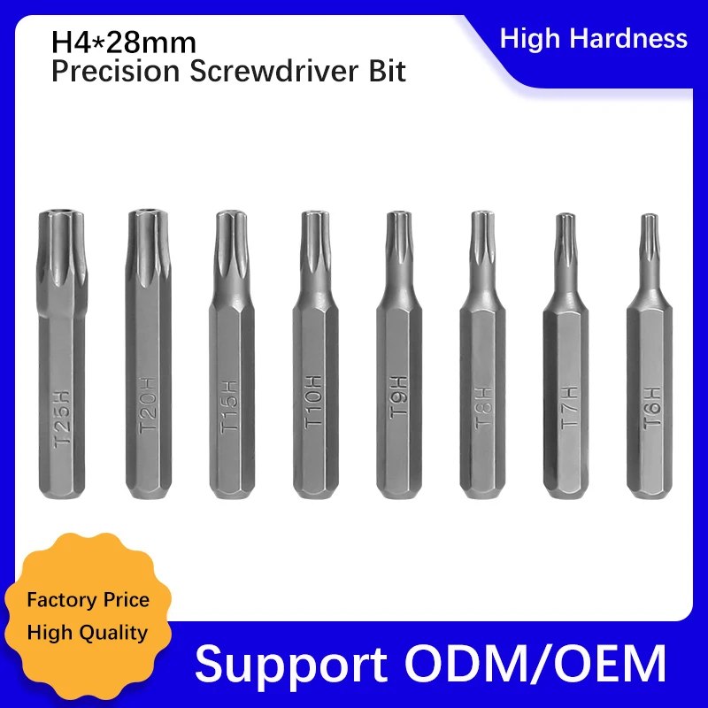 Factory Price S2 Steel Precision Screwdriver Bits H4*28mm High Hardness Magnetic Multipurpose Screwdriver Bits