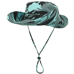 Neutral 100% cotton wide edge shading camo hat fisherman camo bucket hat