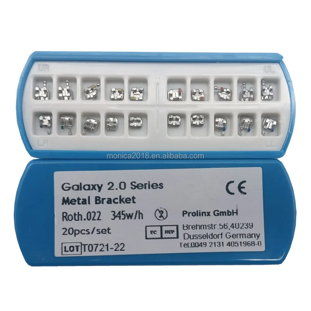 China Wholesale High Quality Dental Consumables Dental Orthodontics Products Teeth Mesh Brackets Mini Galaxy Metal Bracket