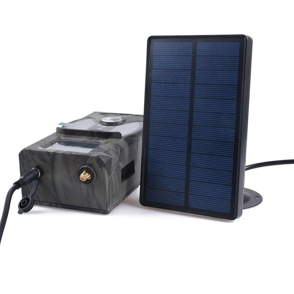 Solar Panel Charger External Powered Power Supply for 9V 12V Suntek Hunting Camera Photo Traps HC900 HC801 HC700 HC550 HC300