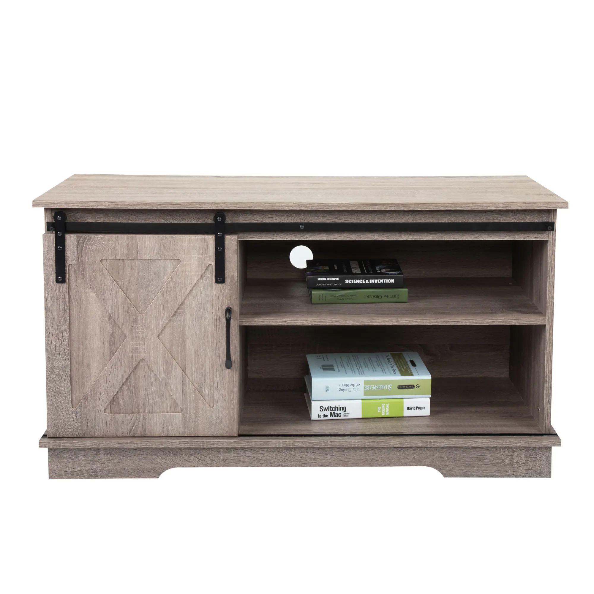 Modern Design Professional Entertainment Center Sliding Barn Door Cabinet TV stand for Living Room Furniture