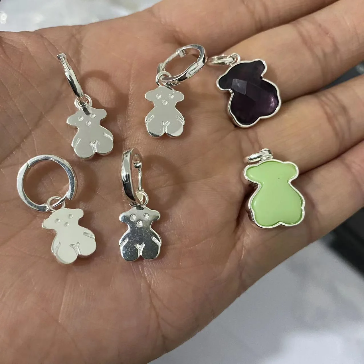 New Arrival hotsell 14k 18k gold plated 925 sterling silver touses bear earring ring jewelry sets for woman