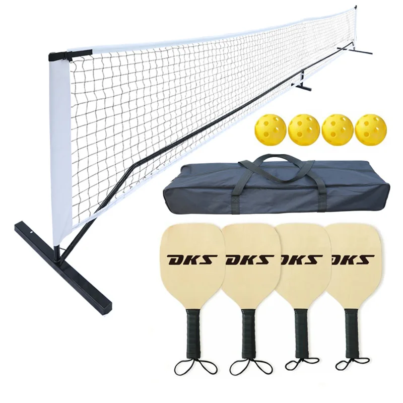 Factory Wholesale Custom Pickleball Set 22ft Pickleball Set With 4 Paddles And Net