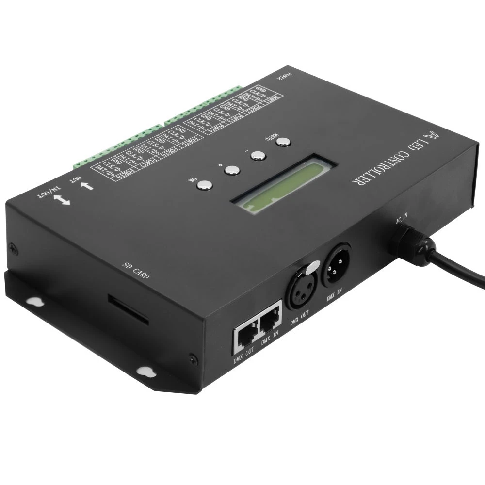 H807SA 8CH WS2811 WS2812B Art-Net DMX512 SPI LED Controller WS2812 WS2813 WS2815 APA102 Pixel LED Controller DC5-24V