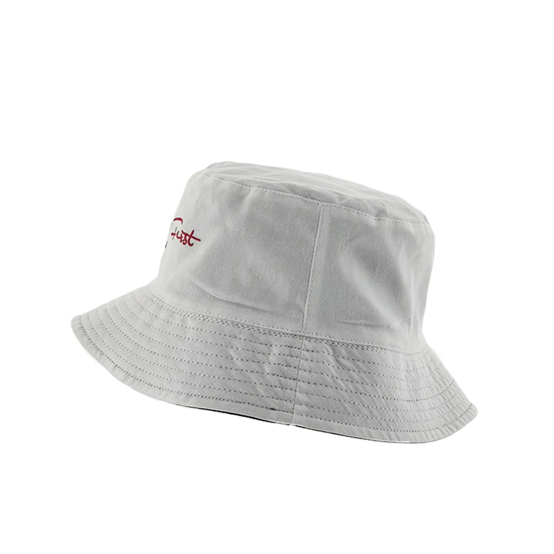 design your own custom embroidery black and white colorful men cotton wide brim adult fisherman bucket hat