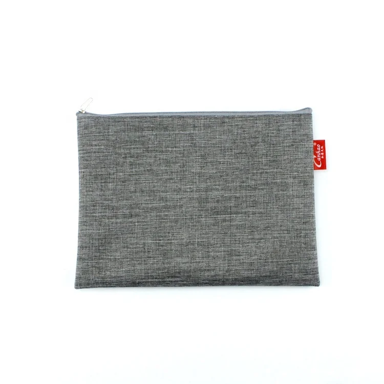 Hot sale fabric canvas gray A4 size package file document bag
