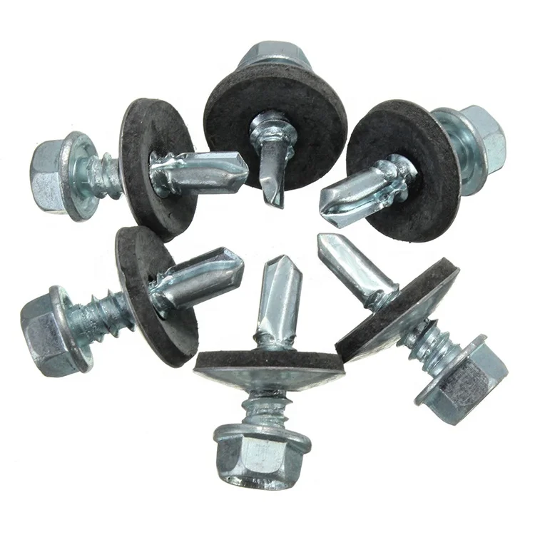 Self Drilling Screw Ind Hex head Drilling Roof Screw With Bonded EPDM Washer PTA Quality Imported Taiwan Produce Machine