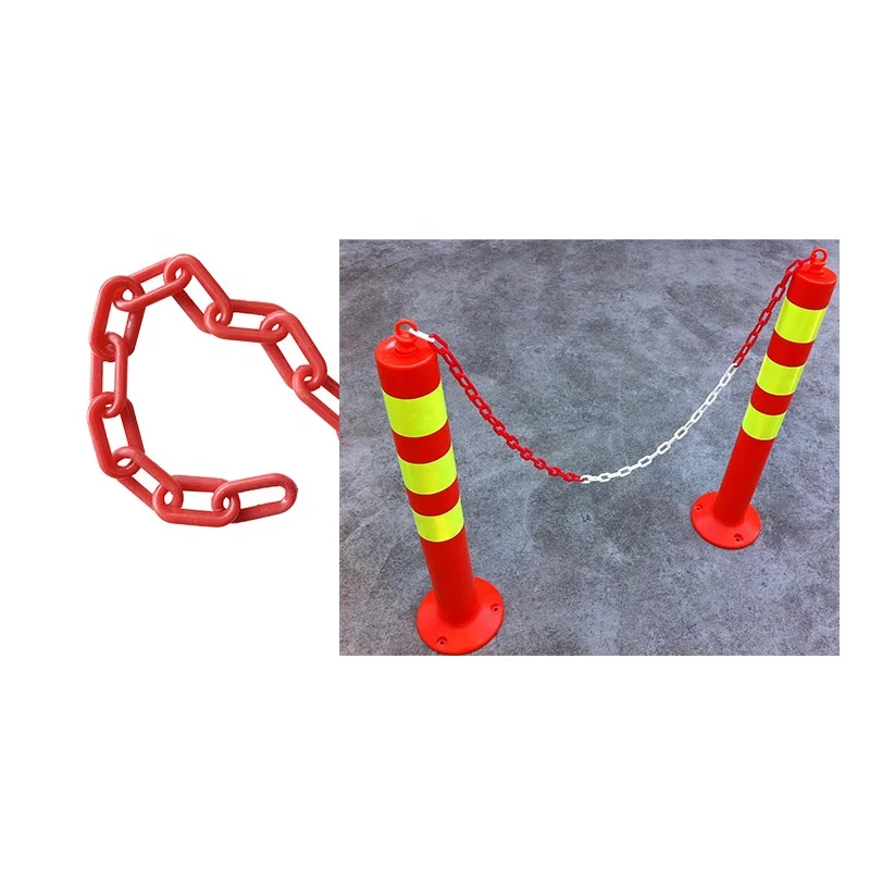 6mm Diameter Polyethylene PE Traffic Road Safety Plastic Link Chain
