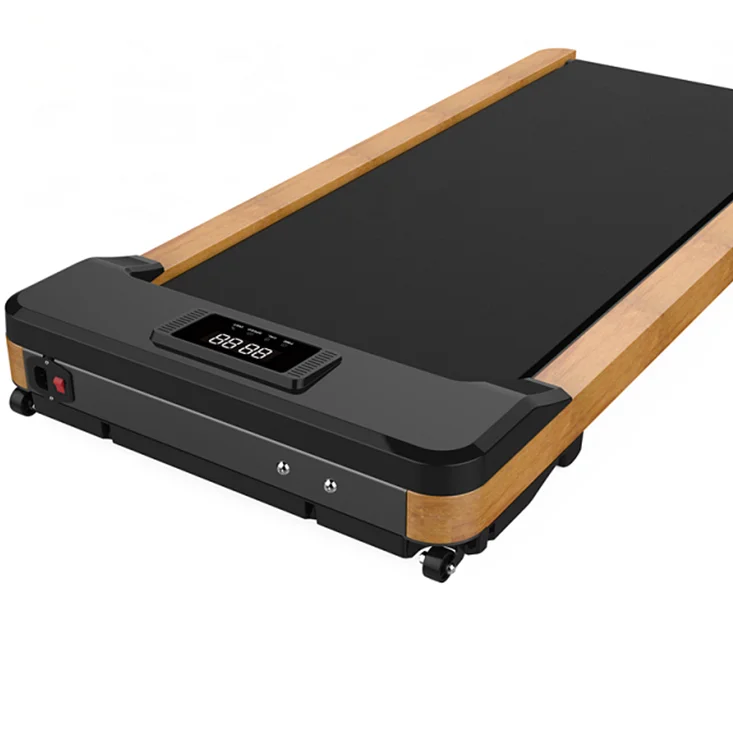 Under Desk Electric Wooden Treadmill Motorized Exercise Walking Machine for Home and office, Remote Control and LED Display